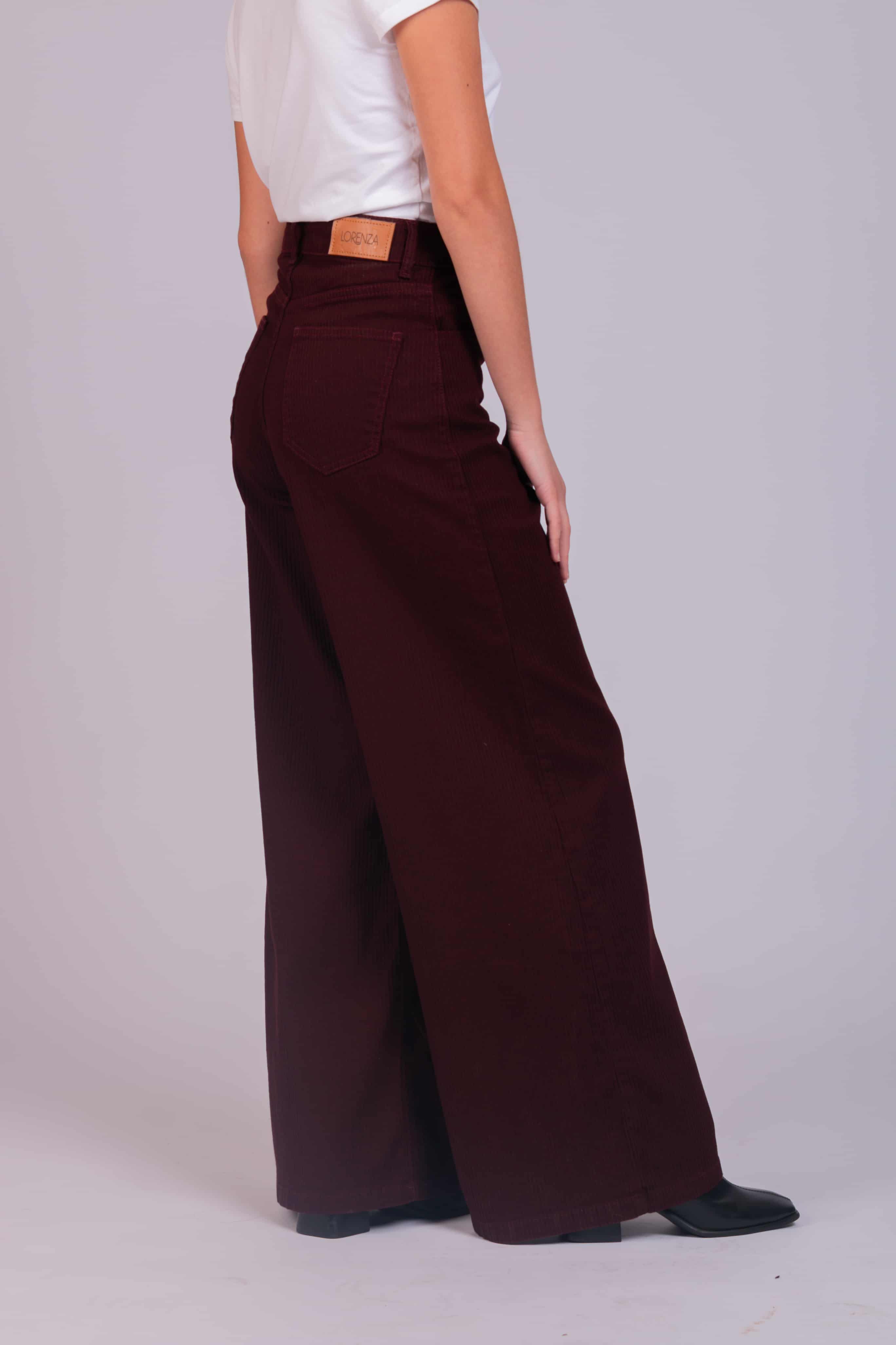 Pantalón wide leg pana